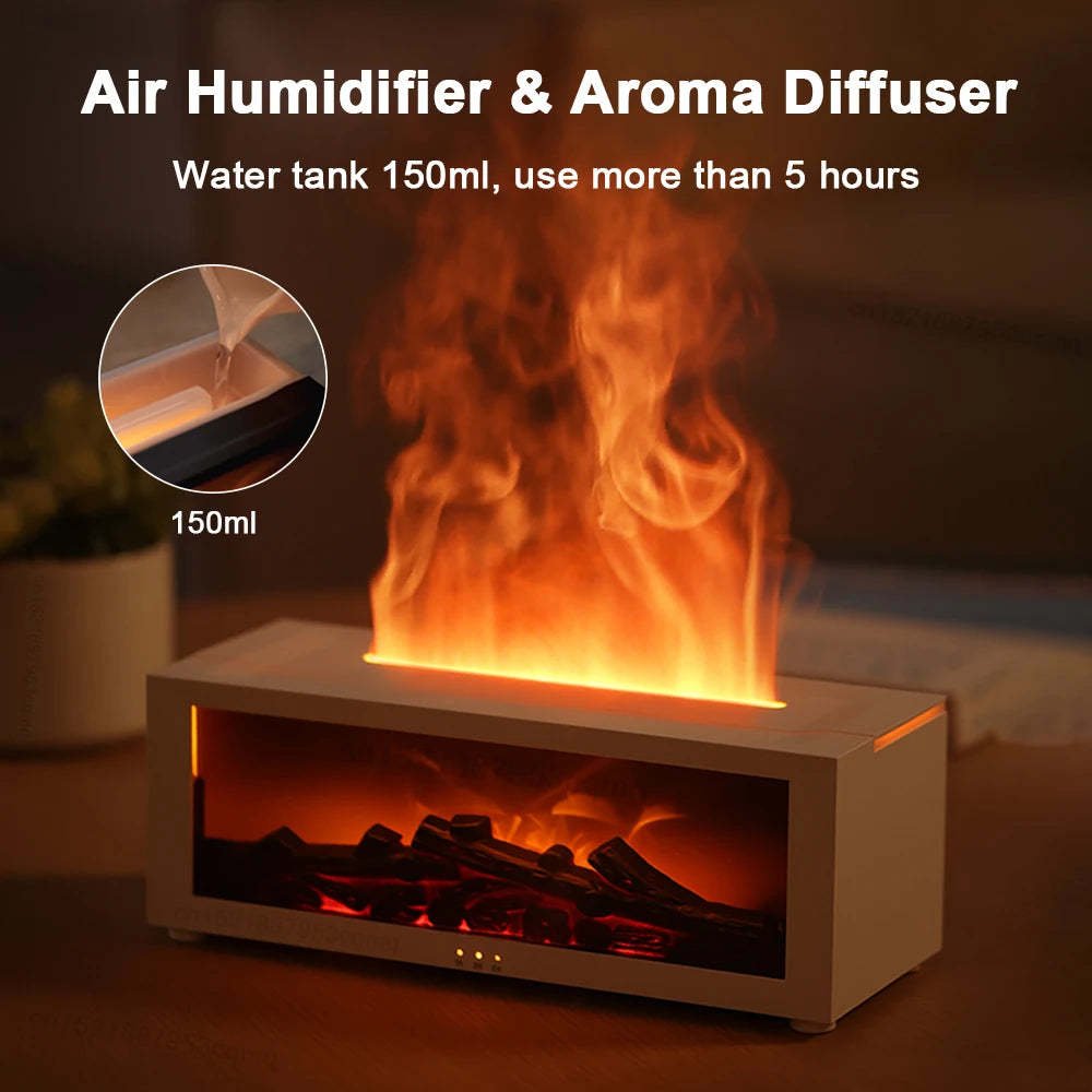 Flame Aroma Diffuser & Humidifier with 7-Color LED - Image 4