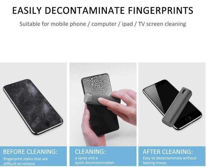 2 In 1 Phone Computer Screen Cleaner Kit For Screen Dust Removal Microfiber Cloth Set - Image 8
