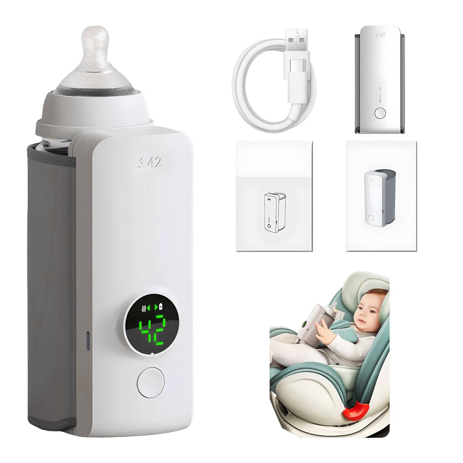 Portable Baby Bottle Warmer with 42°C Temperature Control - Image 9