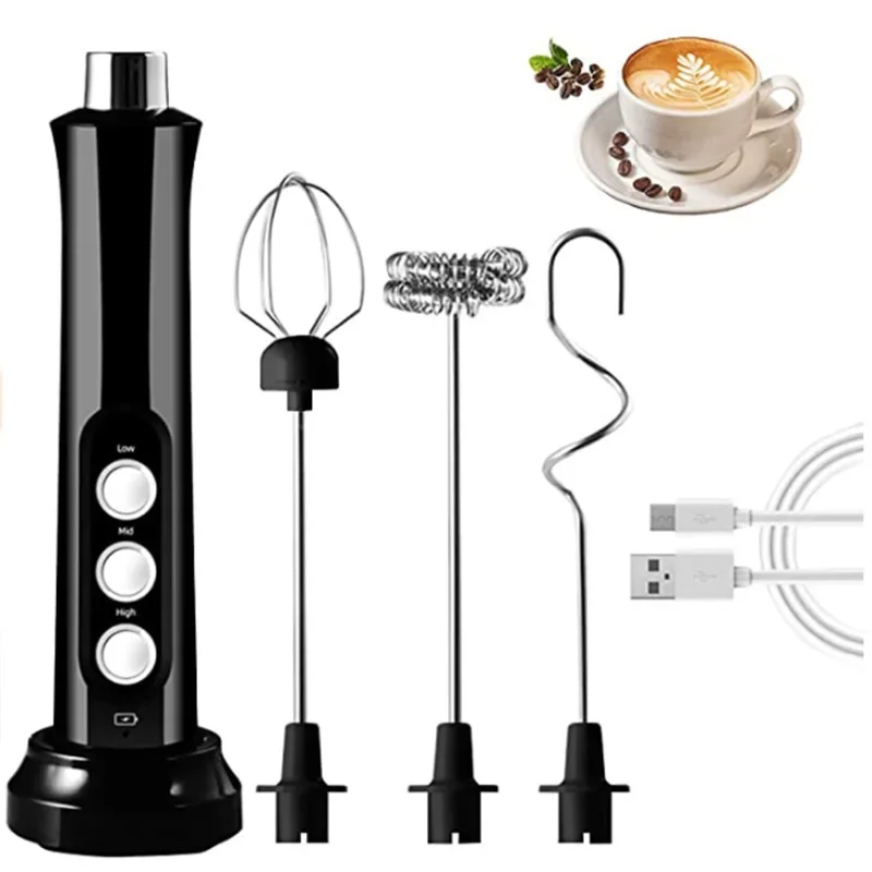 3-in-1 Rechargeable Electric Milk Frother