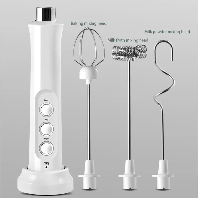3-in-1 Rechargeable Electric Milk Frother - Image 2