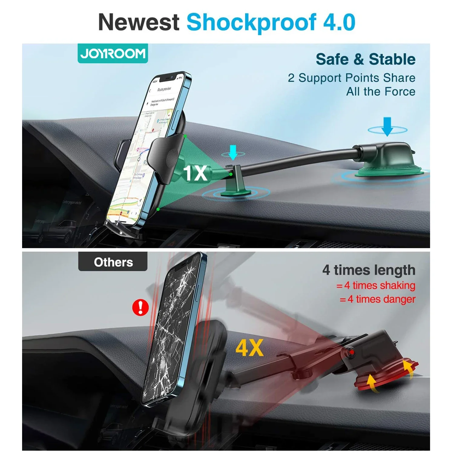 Car Phone Holder – 360° Wide View, 9-Inch Flexible Arm - Image 3