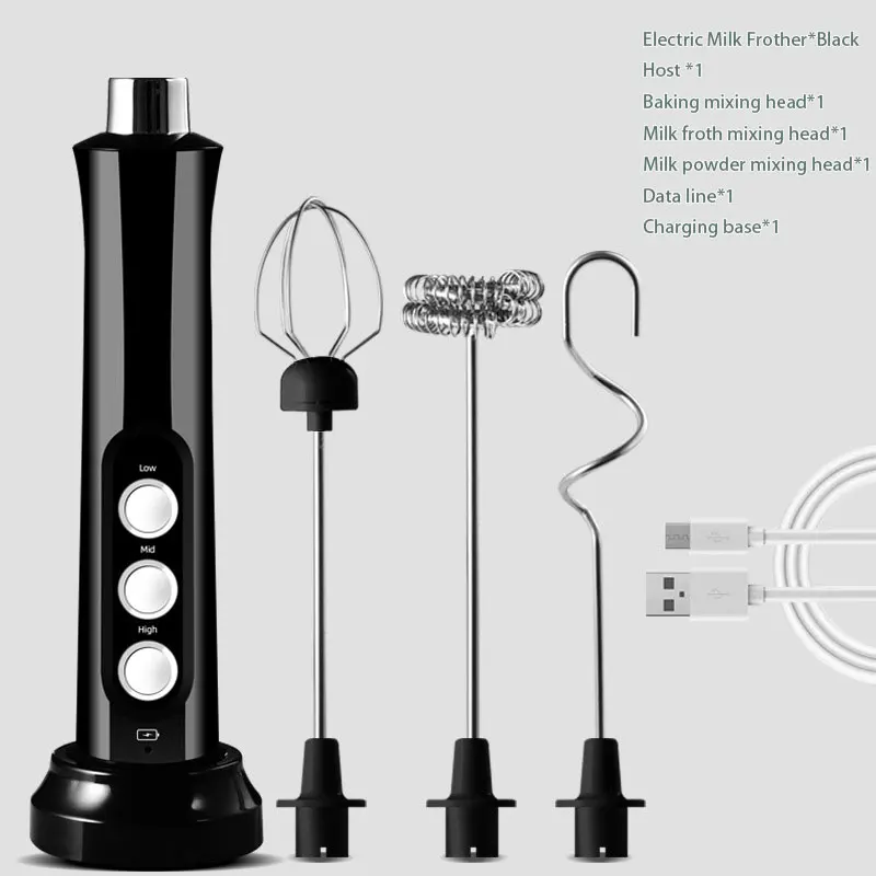 3-in-1 Rechargeable Electric Milk Frother - Image 8