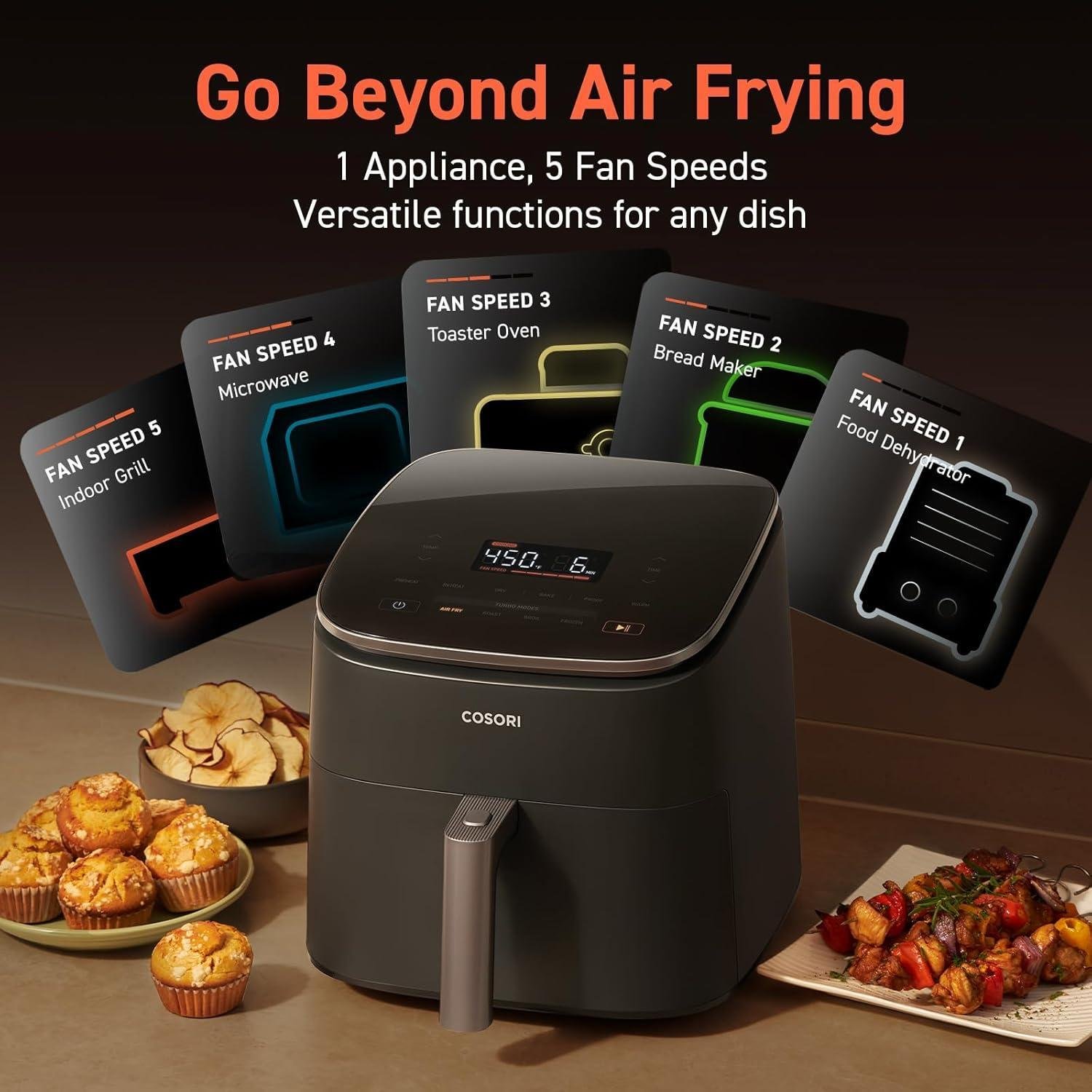 COSORI TurboBlaze Air Fryer, 9-in-1, 6 Qt, PFAS-Free Ceramic Coating - image 3