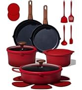 CAROTE 33-Piece Nonstick Cookware Set with Detachable Handles – Black - image 6