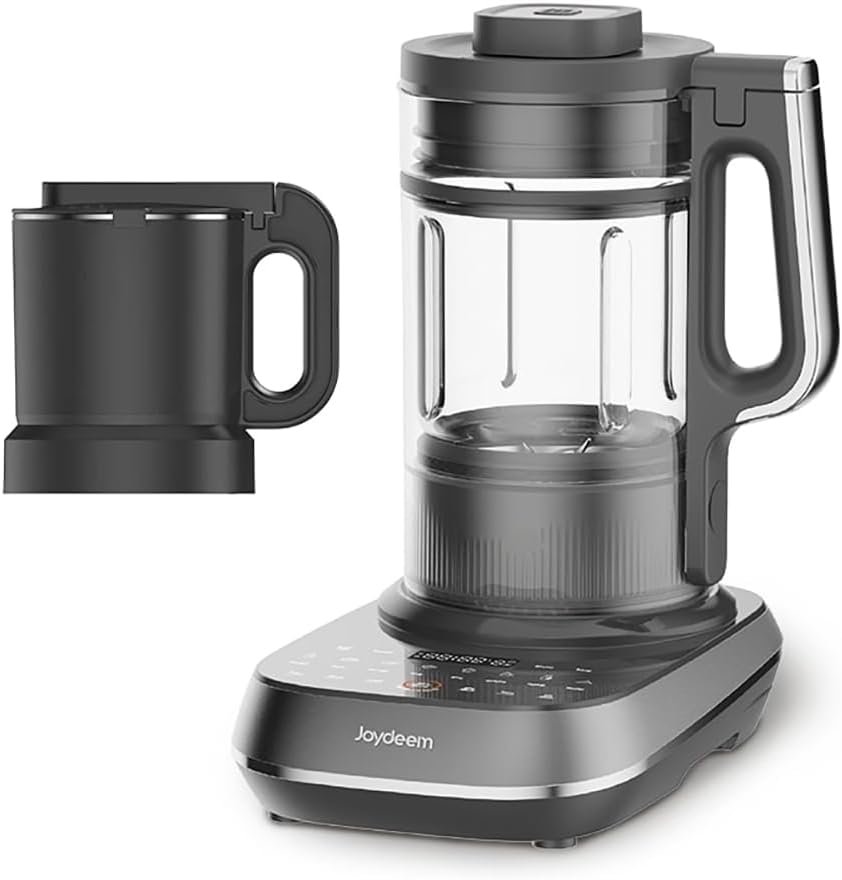 Joydeem JD-B1Pro Soymilk Maker – Heated Blender with Grinding Cup, 1.75L, Black