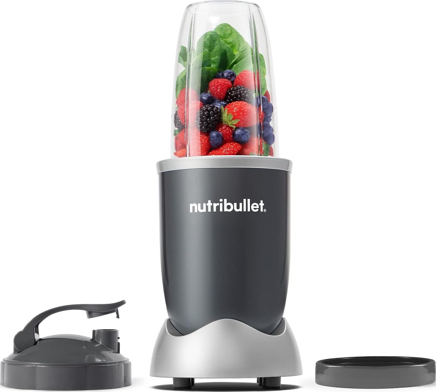 Amazon.com: nutribullet Personal Blender, 600W, 24oz Cup, 18 oz Cup, NBR-0601WM | 600-watt base blends smoothies, shakes & frozen drinks. Includes (2) Cups (1) Travel Lid. Dishwasher safe.: Home & Kitchen