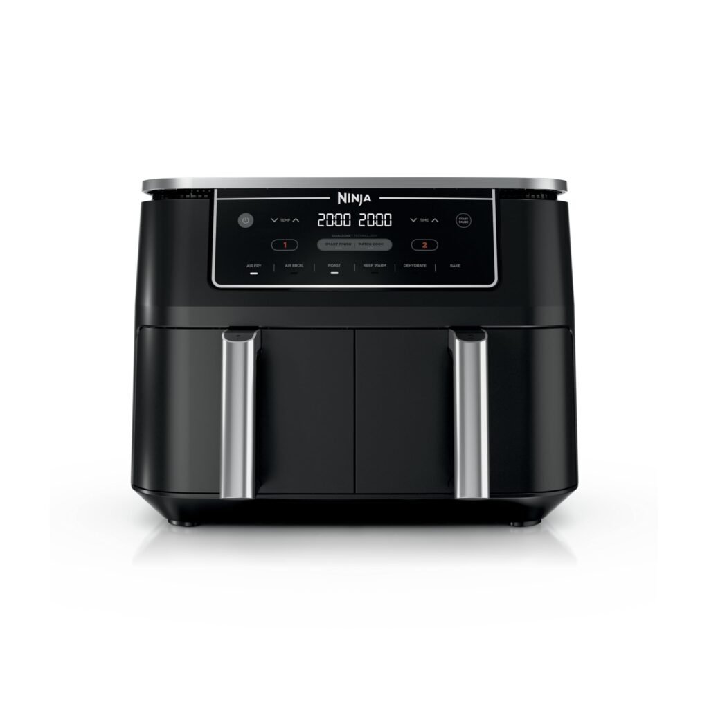 Ninja Foodi 8-Quart DualZone 6-in-1 Air Fryer, Grey, DZ201