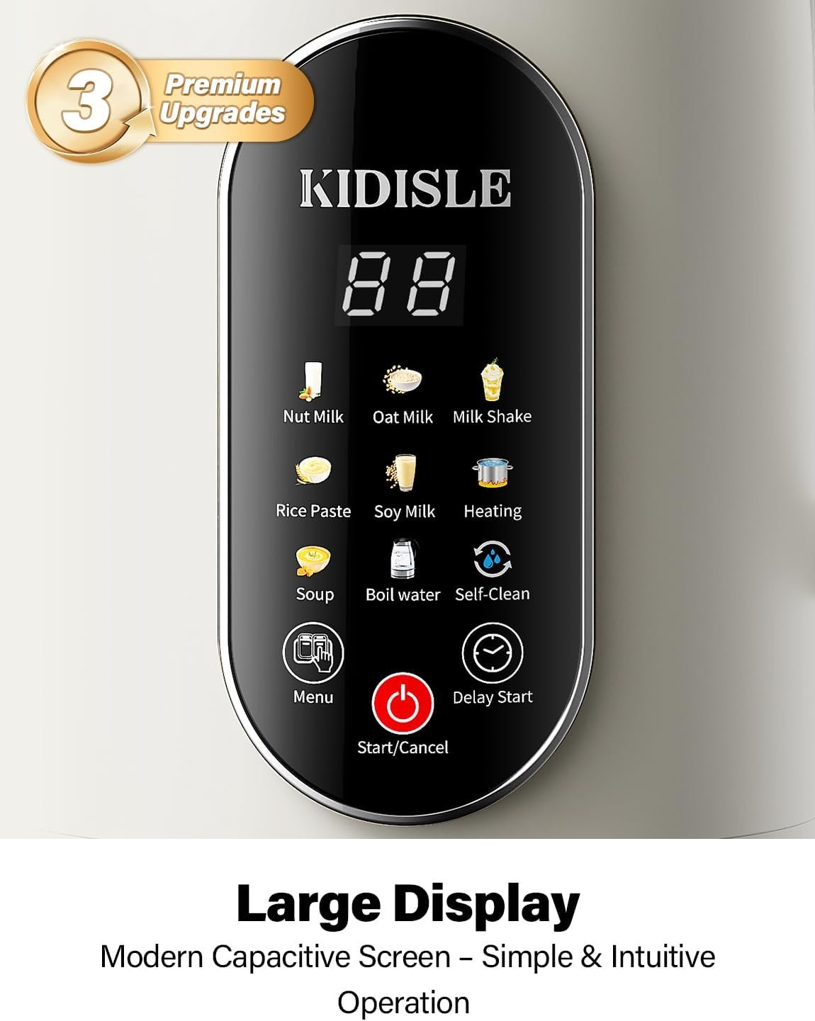 KIDISLE 10-in-1 Nut Milk Maker Machine & Soup Maker, 51oz Self-Cleaning Plant-Based Milk Maker - image 7