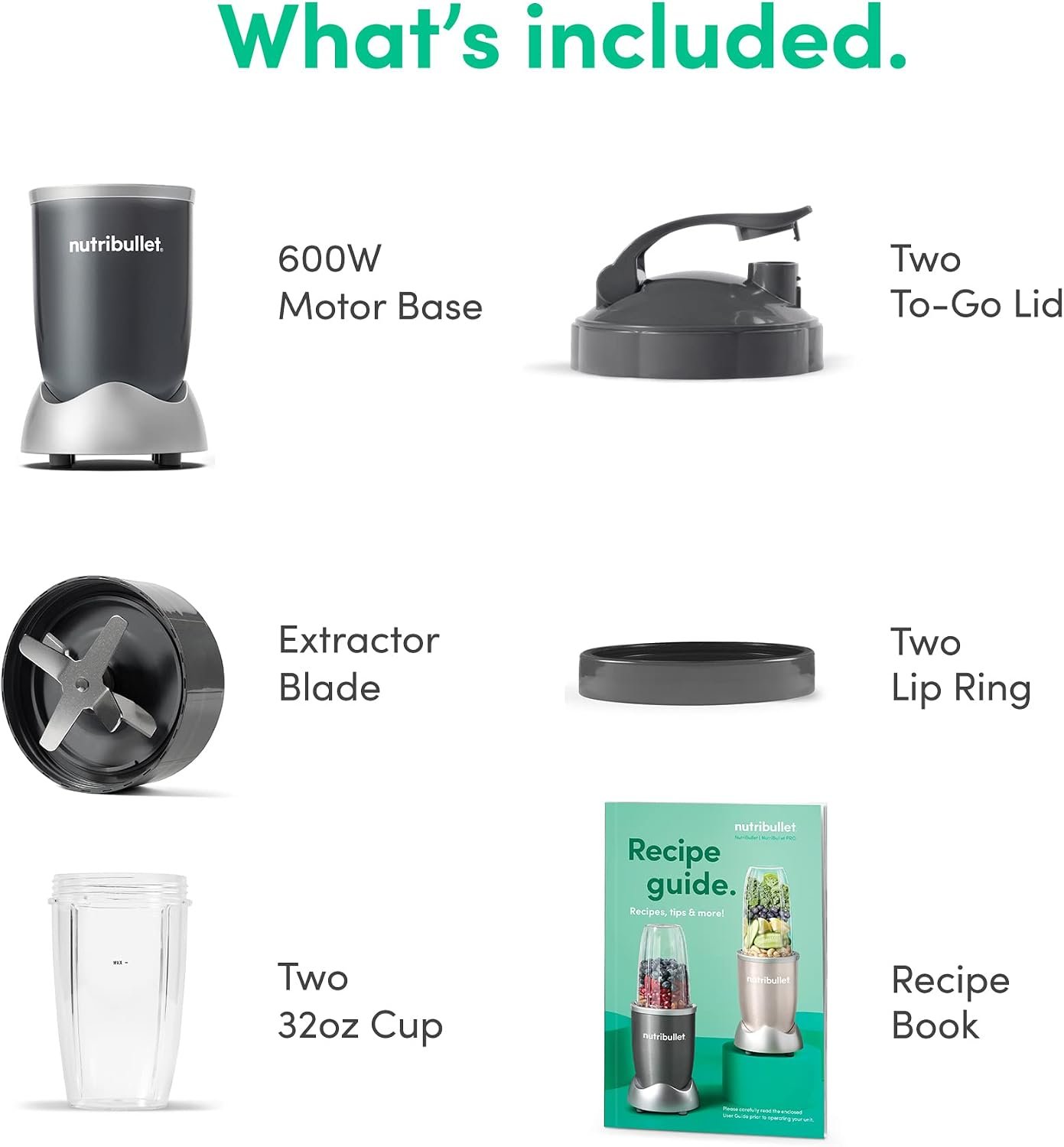 Amazon.com: nutribullet Personal Blender, 600W, 24oz Cup, 18 oz Cup, NBR-0601WM | 600-watt base blends smoothies, shakes & frozen drinks. Includes (2) Cups (1) Travel Lid. Dishwasher safe.: Home & Kitchen - image 18