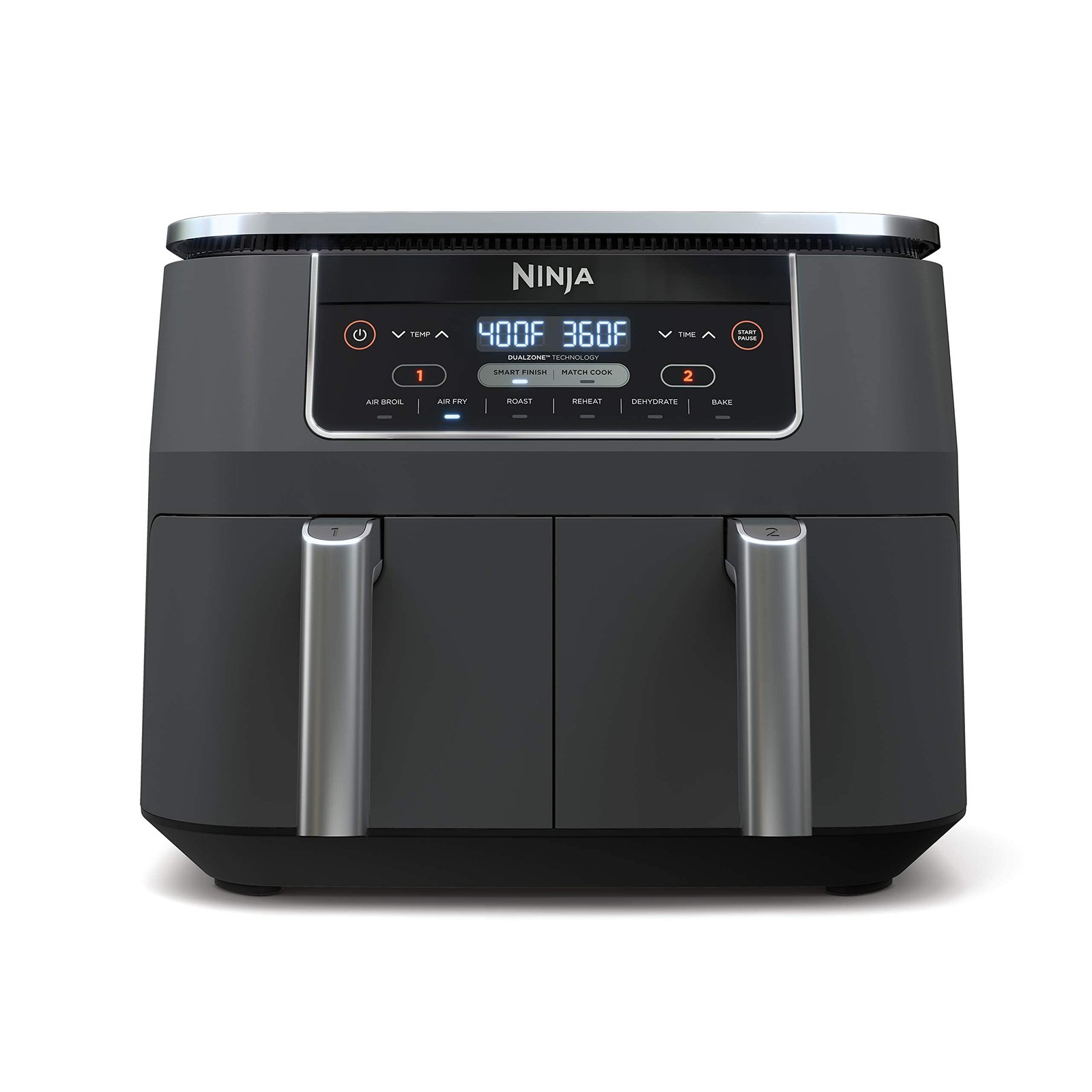Ninja Foodi 8-Quart DualZone 6-in-1 Air Fryer, Grey, DZ201 - image 3
