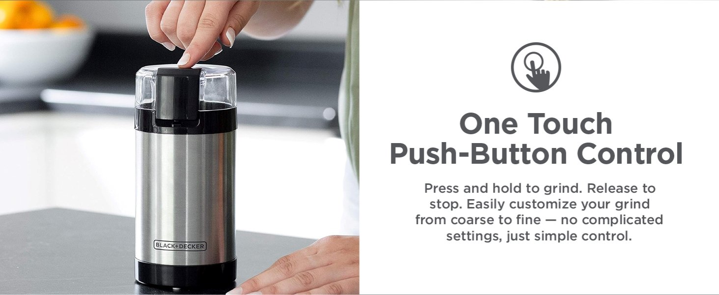 BLACK+DECKER One Touch Coffee Grinder – 150W Stainless Steel Coffee and Spice Grinder - image 10