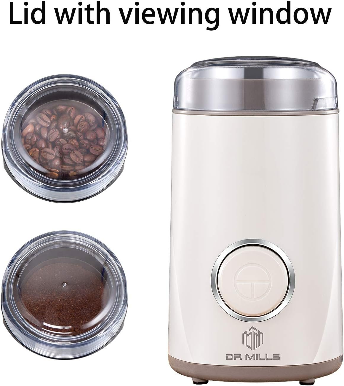 DR MILLS DM-7441W Electric Coffee and Spice Grinder – 150W, SUS304 Stainless Steel, White - image 10