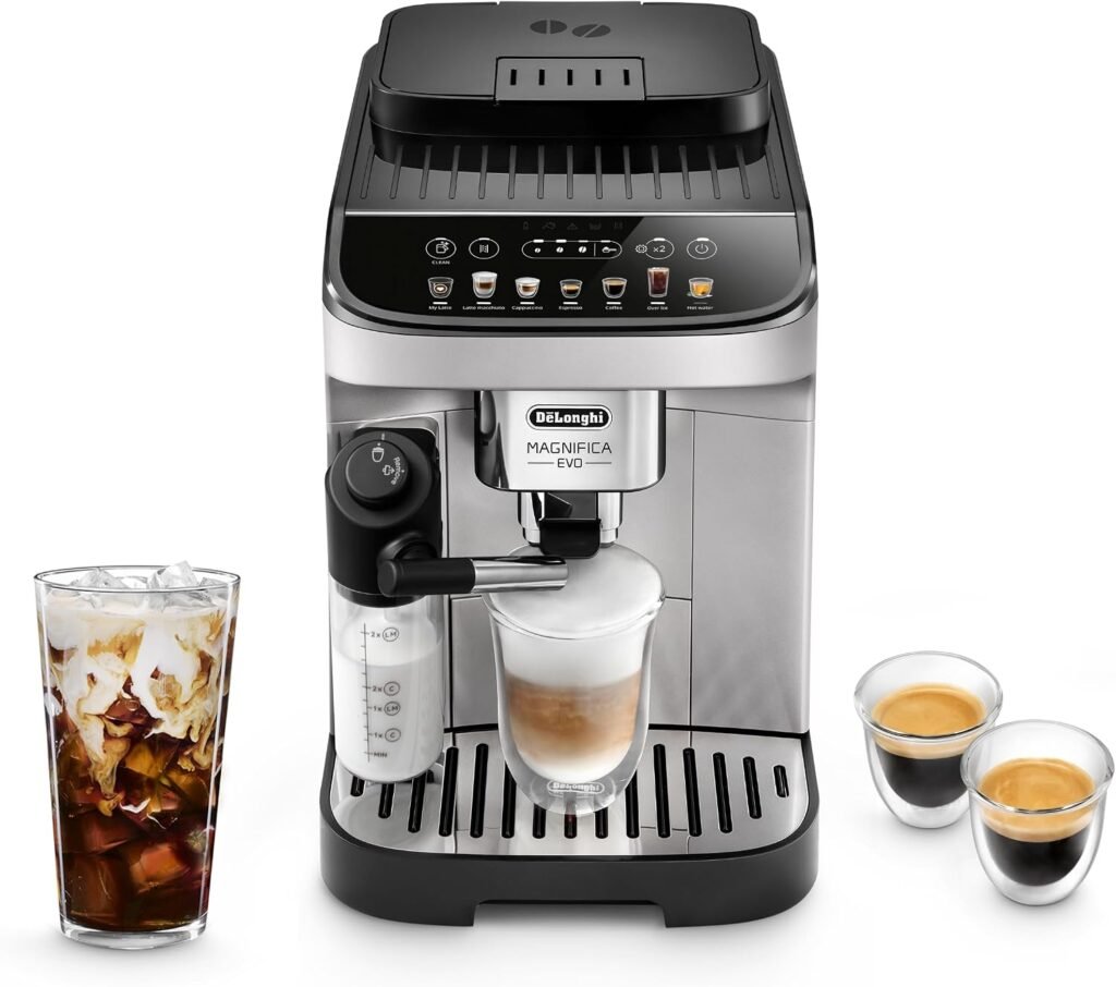 De’Longhi Magnifica Evo Automatic Espresso Machine, Milk Frother, Silver