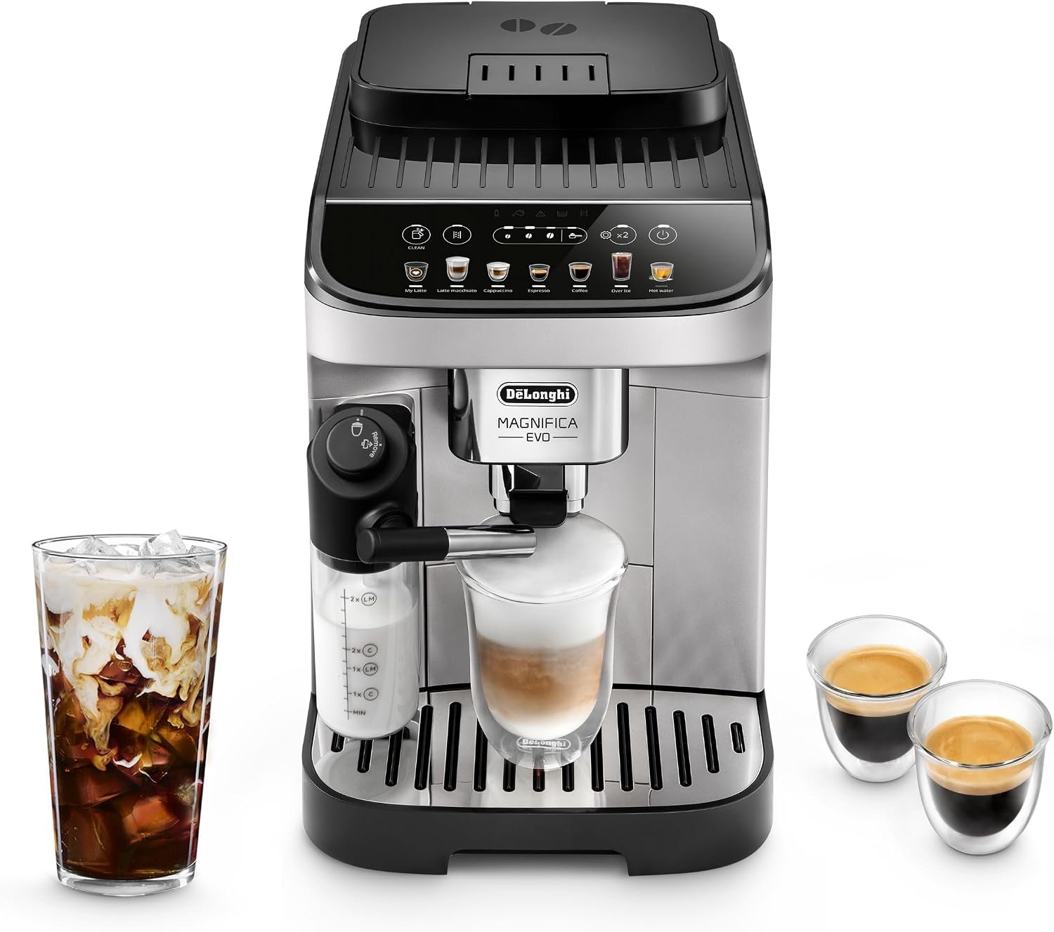 De’Longhi Magnifica Evo Automatic Espresso Machine, Milk Frother, Silver
