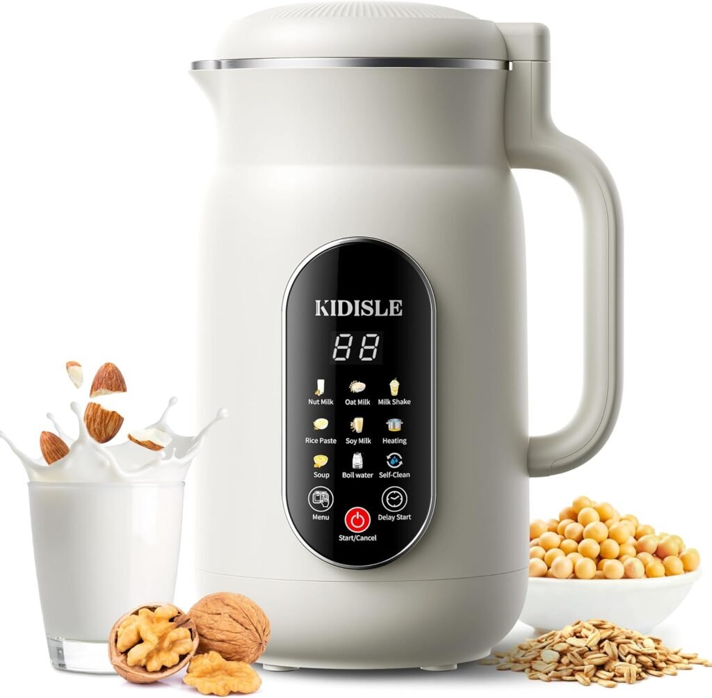 KIDISLE 10-in-1 Nut Milk Maker Machine & Soup Maker, 51oz Self-Cleaning Plant-Based Milk Maker