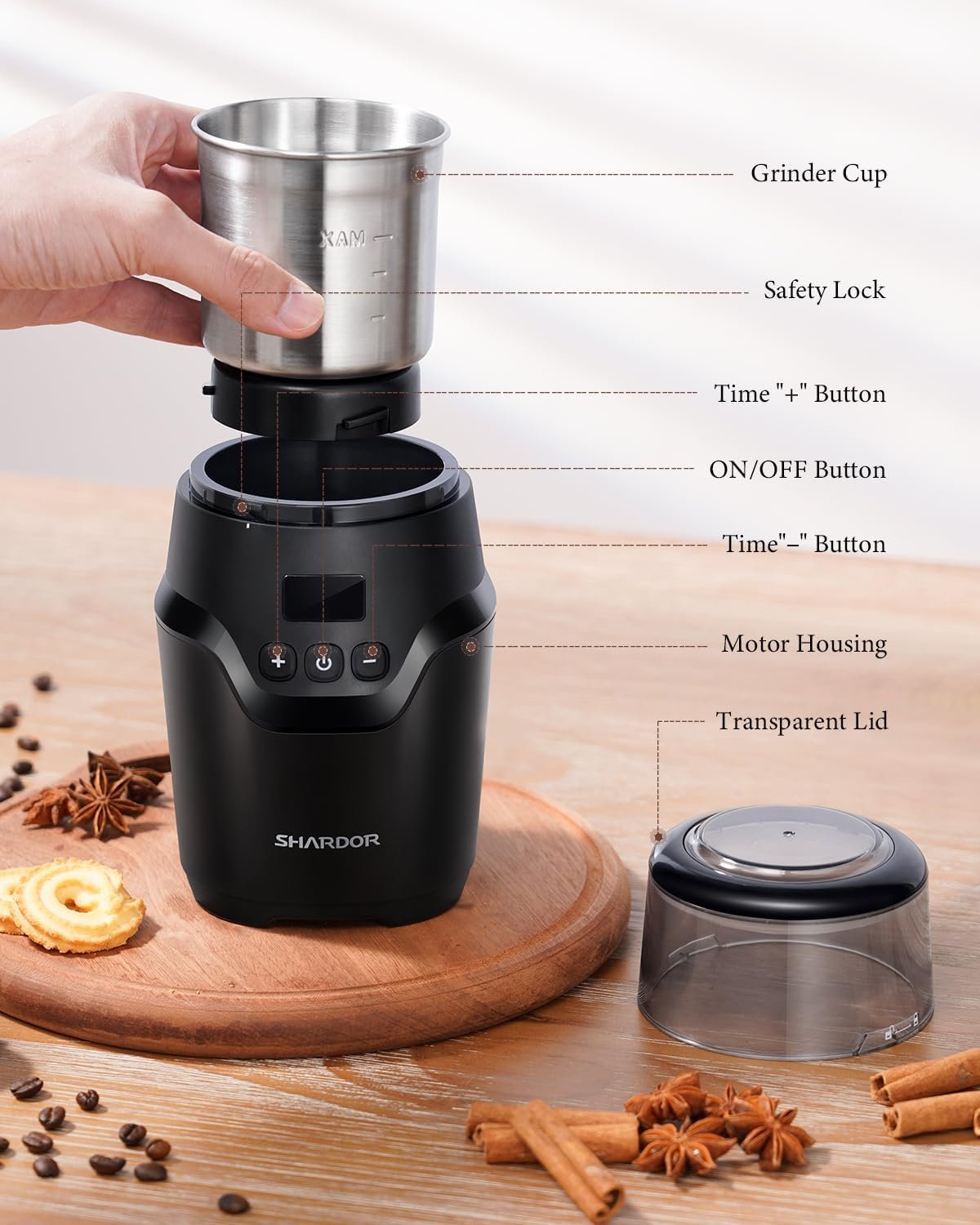 SHARDOR Adjustable Electric Coffee Grinder - image 16