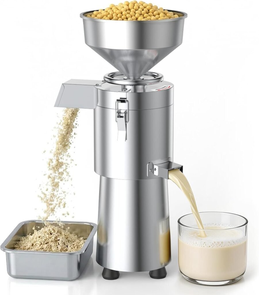 LLBWACT Commercial Soy Milk Maker, 1100W Stainless Steel Machine