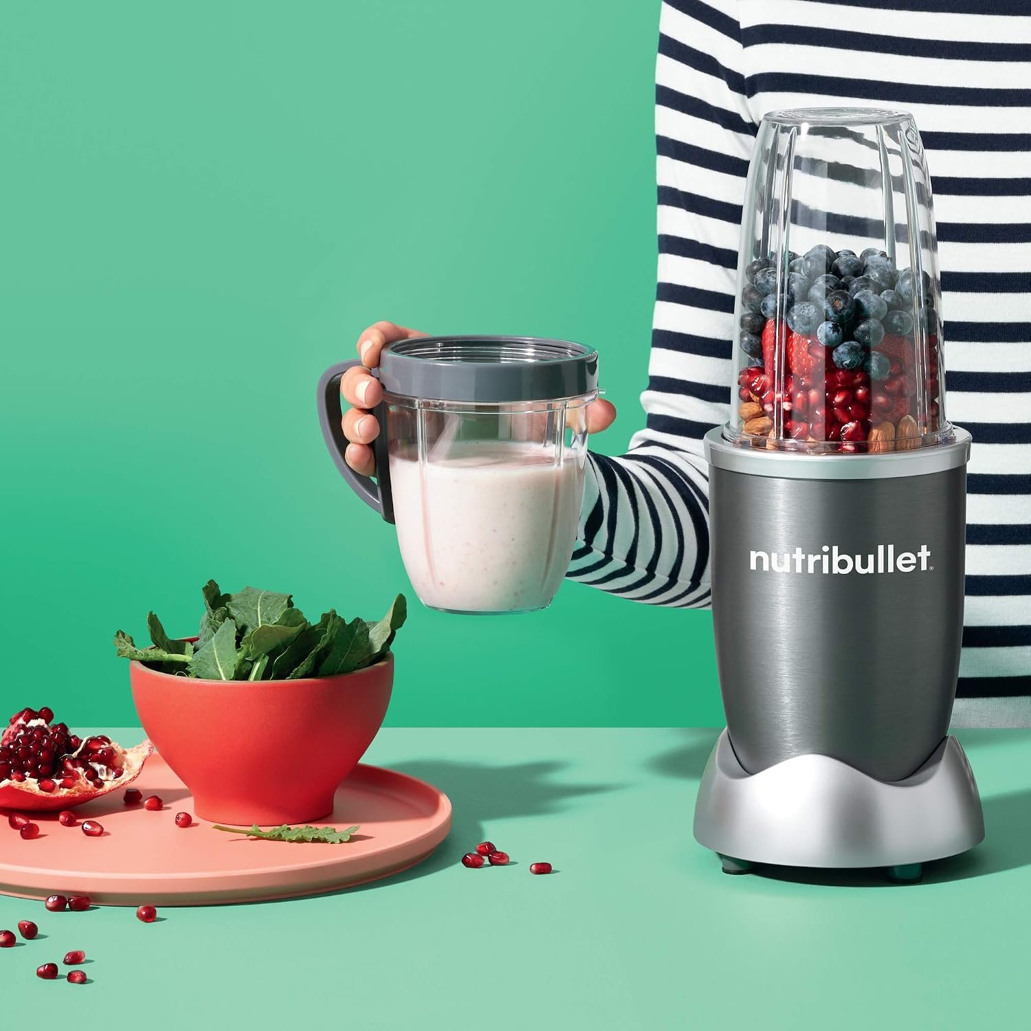 Amazon.com: nutribullet Personal Blender, 600W, 24oz Cup, 18 oz Cup, NBR-0601WM | 600-watt base blends smoothies, shakes & frozen drinks. Includes (2) Cups (1) Travel Lid. Dishwasher safe.: Home & Kitchen - image 12