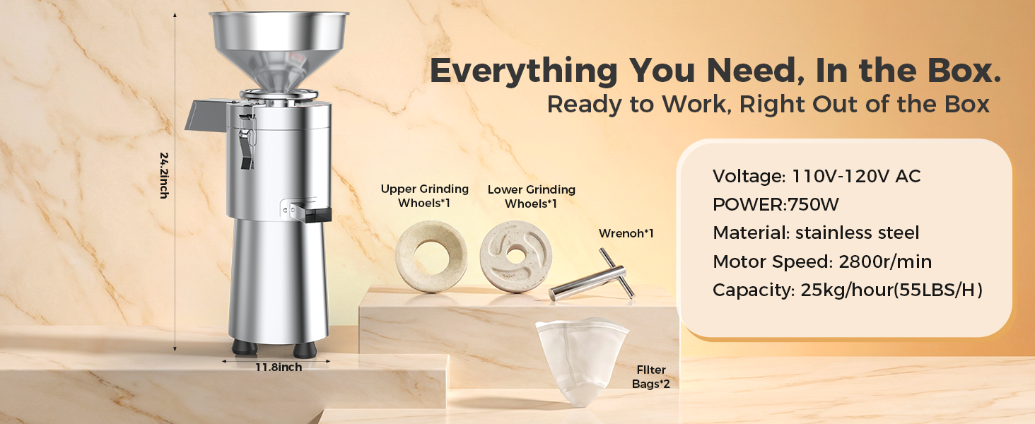 LLBWACT Commercial Soy Milk Maker, 1100W Stainless Steel Machine - image 12