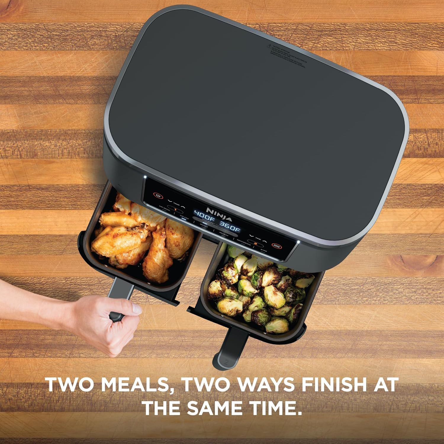 Ninja Foodi 8-Quart DualZone 6-in-1 Air Fryer, Grey, DZ201 - image 13