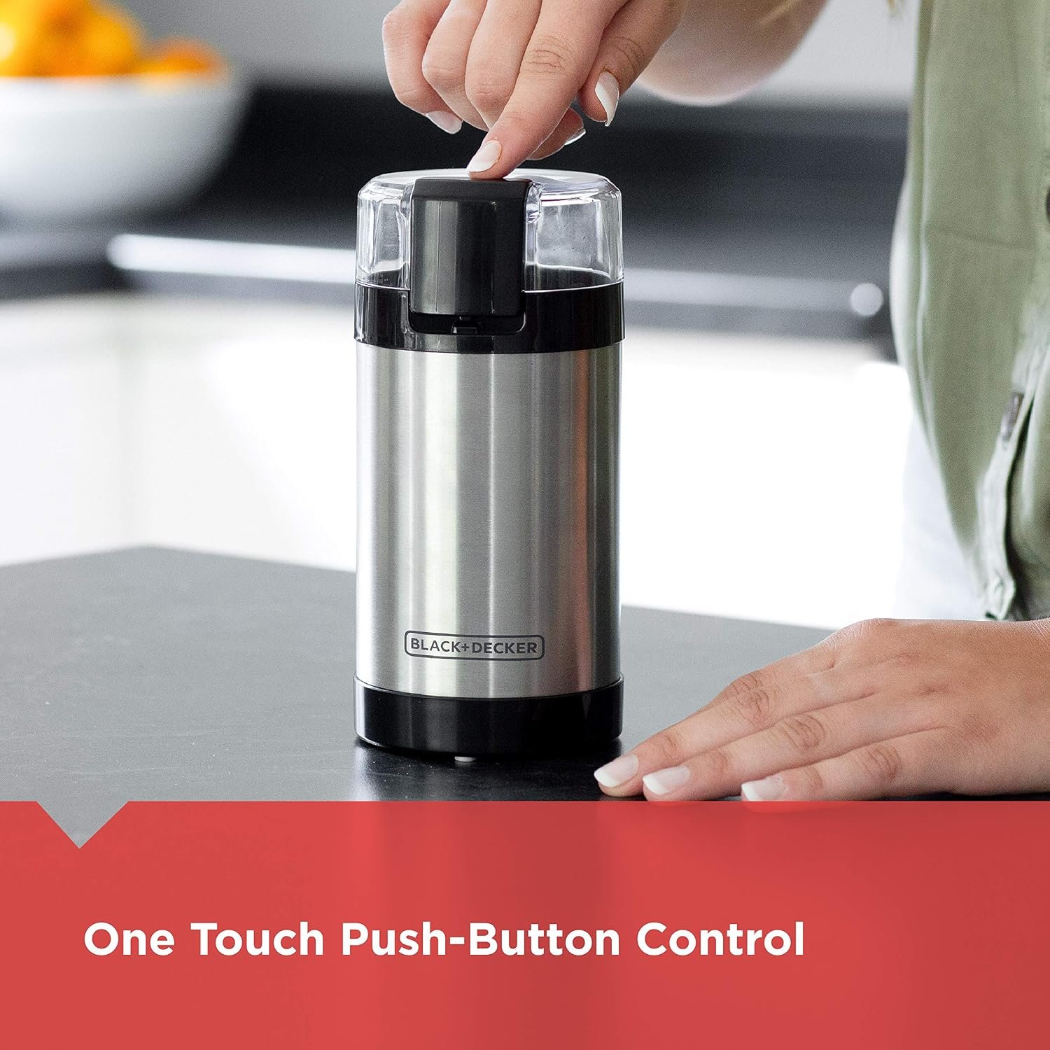 BLACK+DECKER One Touch Coffee Grinder – 150W Stainless Steel Coffee and Spice Grinder - image 6
