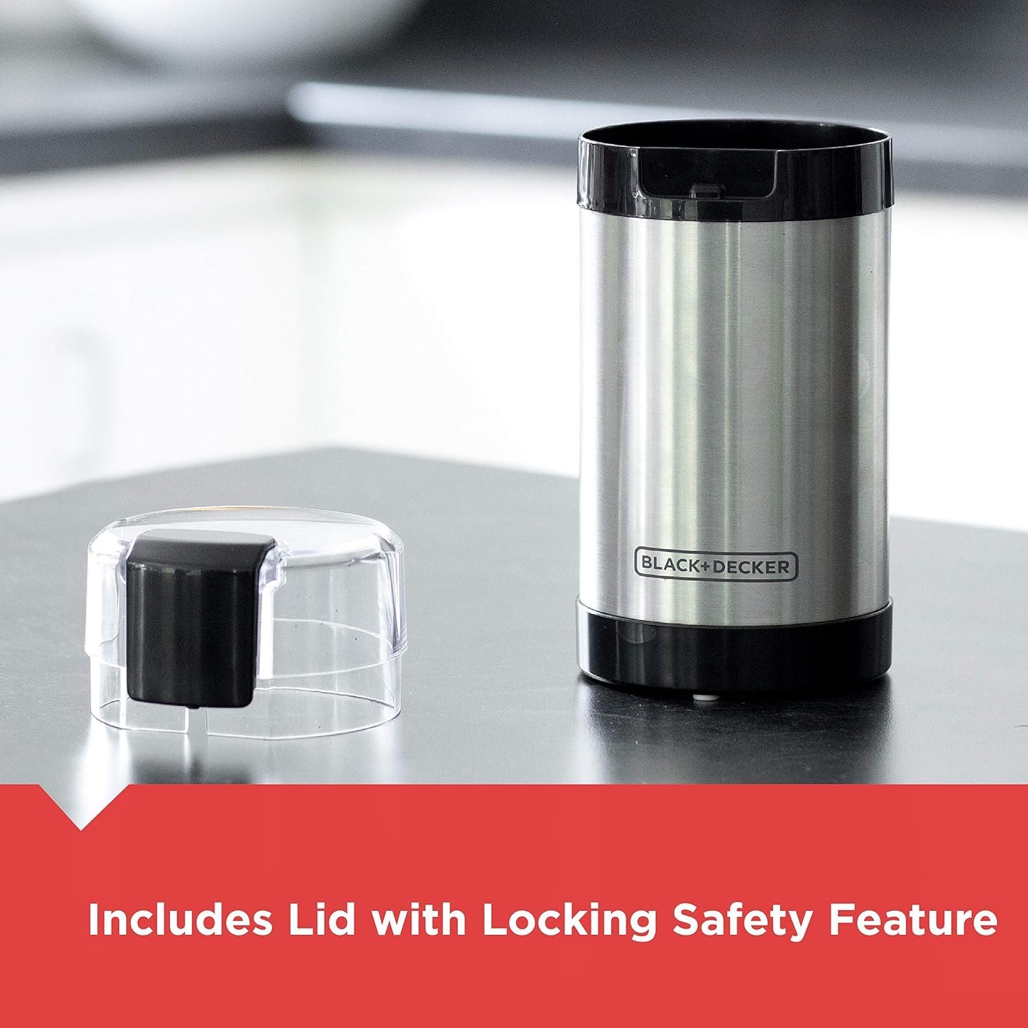 BLACK+DECKER One Touch Coffee Grinder – 150W Stainless Steel Coffee and Spice Grinder - image 7