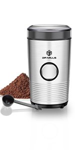 DR MILLS DM-7441W Electric Coffee and Spice Grinder – 150W, SUS304 Stainless Steel, White - image 2