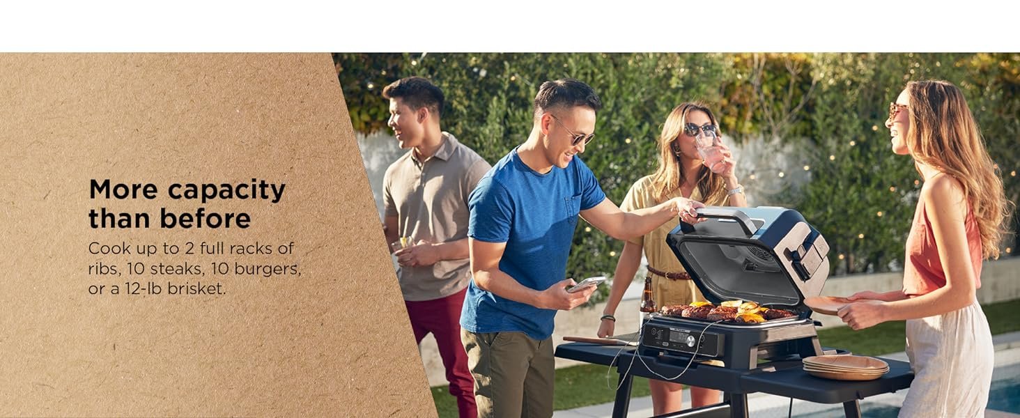 Ninja Woodfire ProConnect Premium XL BBQ Grill, 7-in-1 Outdoor Grill and Smoker, App Enabled, Blue - image 6